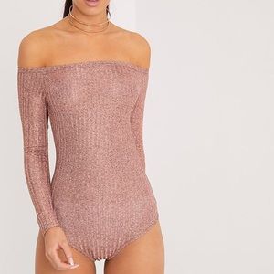 Long Sleeve Off The Shoulder Body Suit